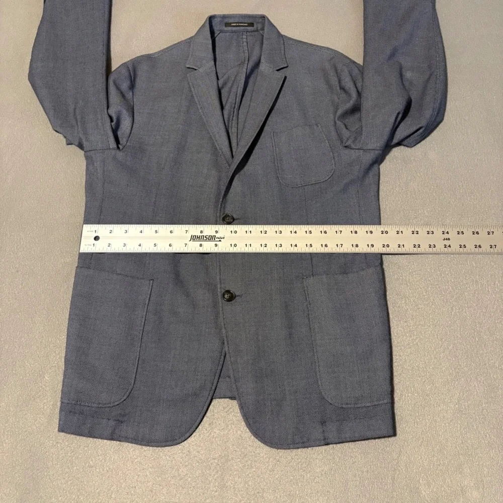 Z Zegna Blazer 42R Blue Wool Unstructured Sport Coat 7 VIY34 ZZY27 Lightweight
